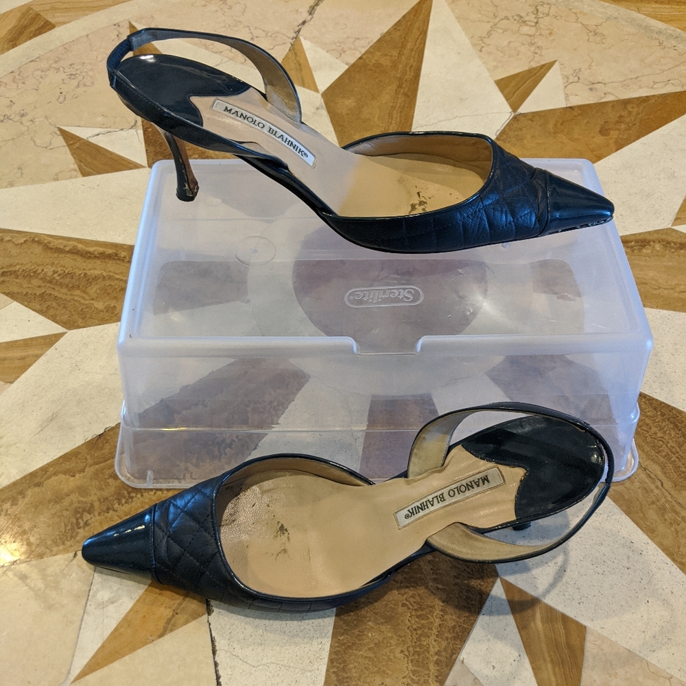 Manolo Blahnik quilted heels